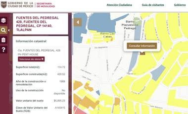 Pent-house en venta, remate bancario, colonia Fuentes del Pedregal, alcaldía Álvaro Obregón, CDMX, cerca del ITAM