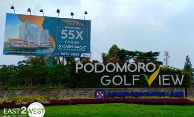 Dijual 2 Unit Gandeng Apartemen Podomoro Golf View Cimanggis Gunung Putri Bogor 2BR Tower Dahoma