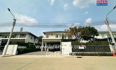 2-storey detached house, 83 sq m., Manthana Village, Ratchaphruek-Nakhon In, near Central Plaza Westgate, Kanchanaphisek Road, Bang Kruai-Sai Noi Road