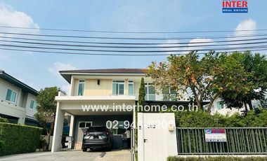 2-storey detached house, 83 sq m., Manthana Village, Ratchaphruek-Nakhon In, near Central Plaza Westgate, Kanchanaphisek Road, Bang Kruai-Sai Noi Road