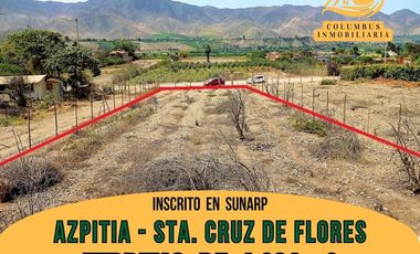 AZPITIA - Terreno de 1,081m² INSCRITO EN SUNARP (Registros Públicos)