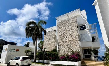 Condo con vista al mar, terraza, en venta, Zona Hotelera norte, Cozumel.