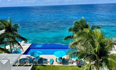 Condo con vista al mar, terraza, en venta, Zona Hotelera norte, Cozumel.