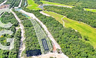 Terreno en venta en Cancún en Kateah Country Club de 375 m2 con Áreas Verdes