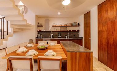 Vista verde garantizada! Exclusiva Propiedad de 2 recámaras con Jardín y Alberca en Luum Zama, Aldea Zama