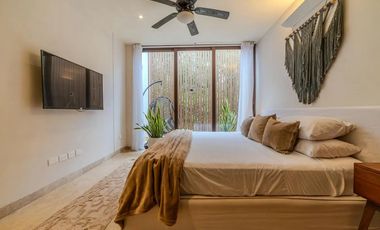 Vista verde garantizada! Exclusiva Propiedad de 2 recámaras con Jardín y Alberca en Luum Zama, Aldea Zama