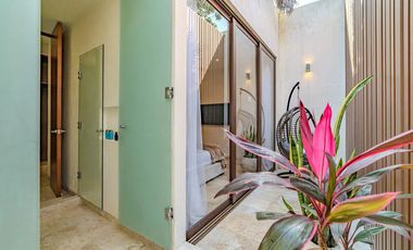 Vista verde garantizada! Exclusiva Propiedad de 2 recámaras con Jardín y Alberca en Luum Zama, Aldea Zama