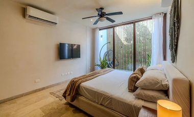 Vista verde garantizada! Exclusiva Propiedad de 2 recámaras con Jardín y Alberca en Luum Zama, Aldea Zama