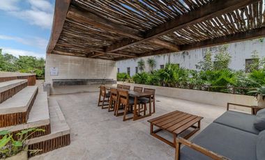 Vista verde garantizada! Exclusiva Propiedad de 2 recámaras con Jardín y Alberca en Luum Zama, Aldea Zama