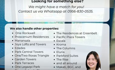 For Sale: Rockwell 3-Bedroom at Luna Gardens 246sqm Condo with Balcony(Direct Buyers only) - Proscenium Lincoln Tower, Makati City Joya Lofts and Towe