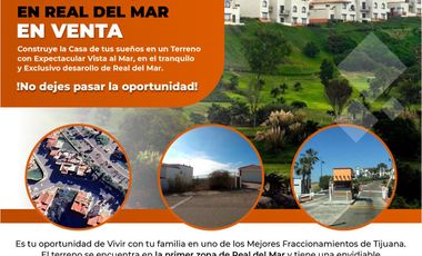 EXPECTACULAR TERRENO CON VISTA AL MAR EN GOLF RESORT 