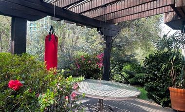 RENTA MAGNÍFICA CASA ESTILO MEXICANO CONTEMPORÁNEO EN HACIENDA SANTA FE