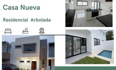 VENTA CASA En ARBOLADA  3 HABITACIONES 3.5  BAÑOS ALBERCA