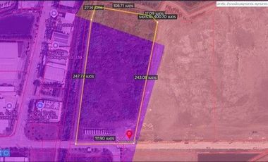 Cheap purple land for sale to build a factory, Mahachai Zone  (area 19-3-79.5 rai, selling for 9.5 million per rai, totaling 189 million),  Mueang Dis