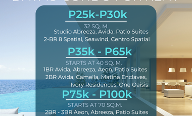 Studio Unit at Abreeza Place for RENT
