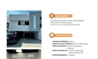 LOCAL     AV MARIANO OTERO 3661 CERCA DE LA PERLA Y AV LA CALMA ZAP