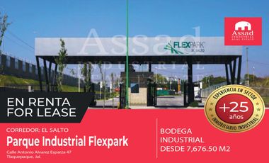 Renta de Bodega Industrial 7.676.50 m² | PARQUE INDUSTRIAL FLEXPARK | El Salto