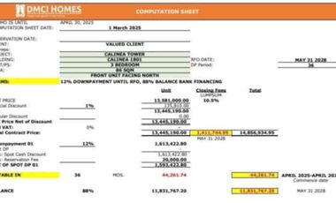 17K 25K 35K Monthly DP STUDIO , 1BR , 2BR, 3BR Calinea Tower Caloocan City TURN OVER MAY 2028