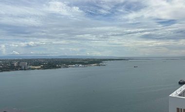 FOR RENT - FURNISHED 1BEDROOM WITH SEAVIEW BALCONY IN MANDANI BAY, MANDAUE CEBU. FRONT SEAVIEW UNIT.