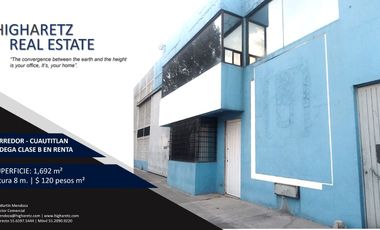 BODEGA EN RENTA CUAUTITLAN
