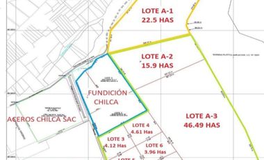 VENTA DE TERRENOS, 41200 M2, ZONIFICACION I4, POZO DE AGUA, ENERGÍA ELÉCTRICA, GAS