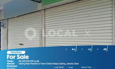 Toko/Kios Gading Nias Residence Tower Dahlia Kelapa Gading, Jakarta Utara