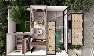 Casa de 1 recámara en venta en zona Conkal, al norte de Mérida - PREVENTA diciembre 2027