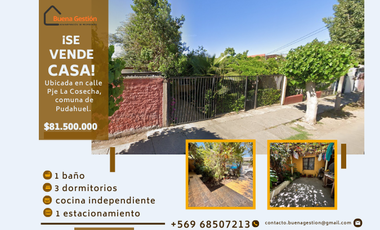 OFERTA Casa en Pudahuel de 162m2