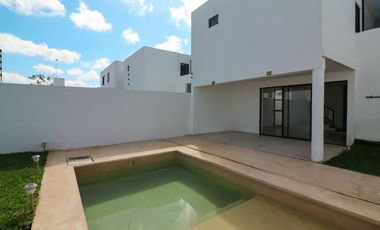 Privada Botanico Conkal Casa 3 Habitaciones Y Alberca En Renta