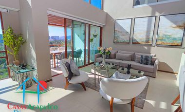 Departamento en venta con roof garden, jacuzzi y extraordinaria vista al mar.