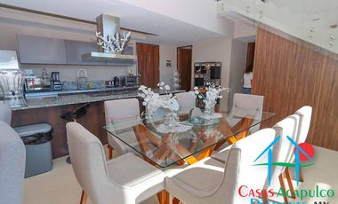 Departamento en venta con roof garden, jacuzzi y extraordinaria vista al mar.