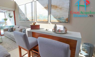 Departamento en venta con roof garden, jacuzzi y extraordinaria vista al mar.