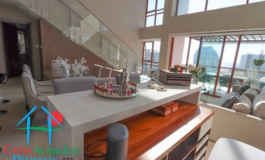 Departamento en venta con roof garden, jacuzzi y extraordinaria vista al mar.