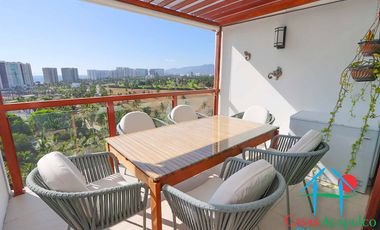 Departamento en venta con roof garden, jacuzzi y extraordinaria vista al mar.