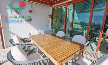 Departamento en venta con roof garden, jacuzzi y extraordinaria vista al mar.