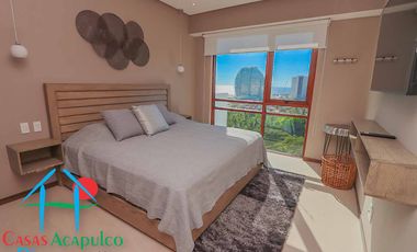 Departamento en venta con roof garden, jacuzzi y extraordinaria vista al mar.