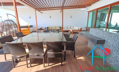 Departamento en venta con roof garden, jacuzzi y extraordinaria vista al mar.