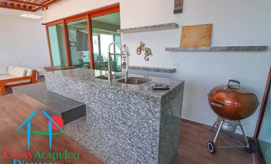Departamento en venta con roof garden, jacuzzi y extraordinaria vista al mar.