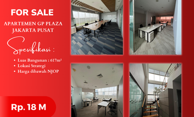 Dijual Cepat Kantor Strategis di Apartment GP Plaza, Tanah Abang - Harga di Bawah NJOP! Hanya 18M