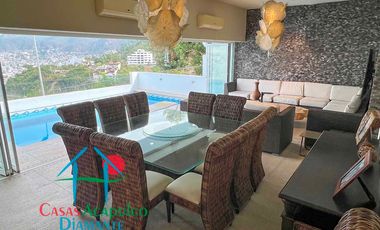 Casa en venta con 3 terrazas, alberca privada y vista al mar