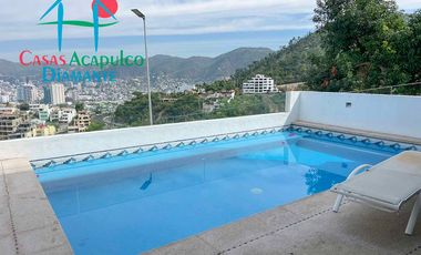 Casa en venta con 3 terrazas, alberca privada y vista al mar