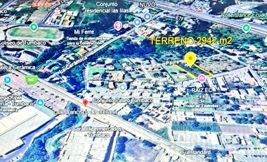 VENTA DE TERRENO EN TUMBACO SECTOR RUMIHUAYCO, FRENTE MEGAKYWI LA CERÁMICA
