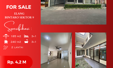 TURUN HARGA! Rumah 2 Lantai di Elang Bintaro Sektor 9, LT 185m², Harga 4.2M-3,9 (NEGO)