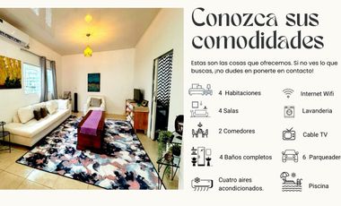 VENDO CASA DE ALQUILER AMOBLADA, 4 HABITACIONES, 4  BAÑOS