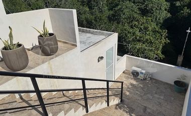 MODERNA CASA AMUEBLADA  CON ROOF TOP Y 4 RECAMARAS EN ALDEA KAAN PUERTO MORELOS