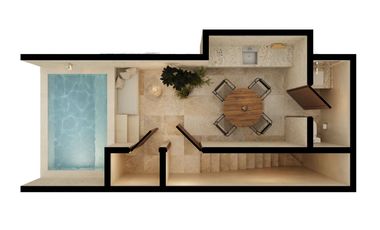 Departamento 1R en venta en Pionera, Conkal.