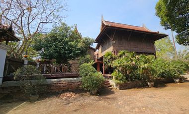 For rent: Traditional Thai-style house by the Chao Phraya River, Ayutthaya. Prime location, ideal for a restaurant,boutique hotel,or café.rent 110K