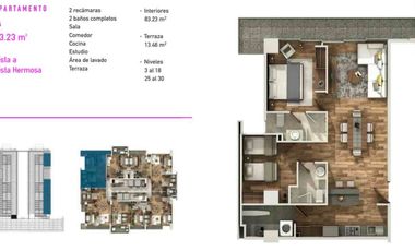 Departamento de 2 recámaras en We Santa Fe, con vista espectacular a Vista Hermosa