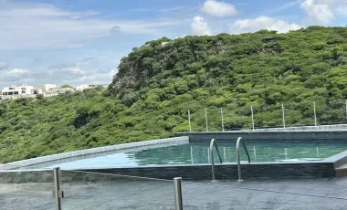 Exelente departamento en renta con vista panoramica a una reserva con lago