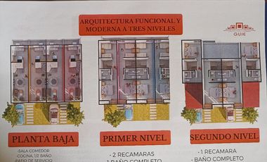PREVENTA DE CASAS DE 2 y 3 RECÁMARAS. PUEDE APARTARLA